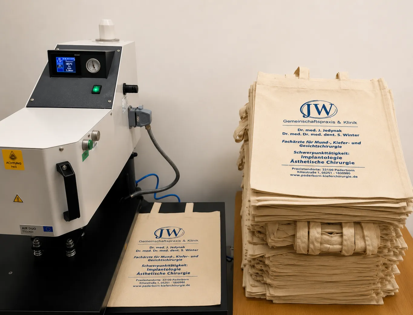 Bedruckte Baumwolltaschen mit Logo als Messe-Give-aways