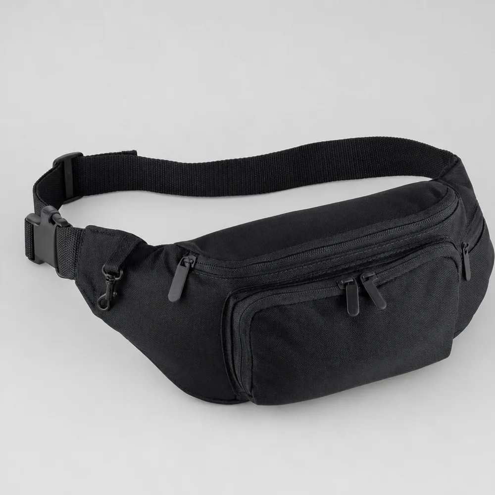 Schwarze Gürteltasche mit Frontfach