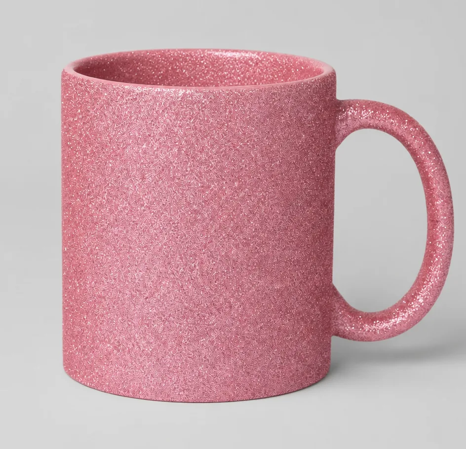 Glitzertasse in Pink