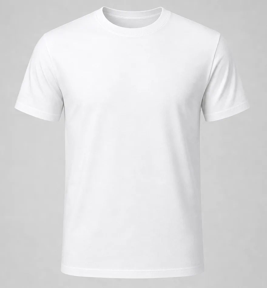 Weißes Basic-T-Shirt aus Bio-Baumwolle, Frontansicht
